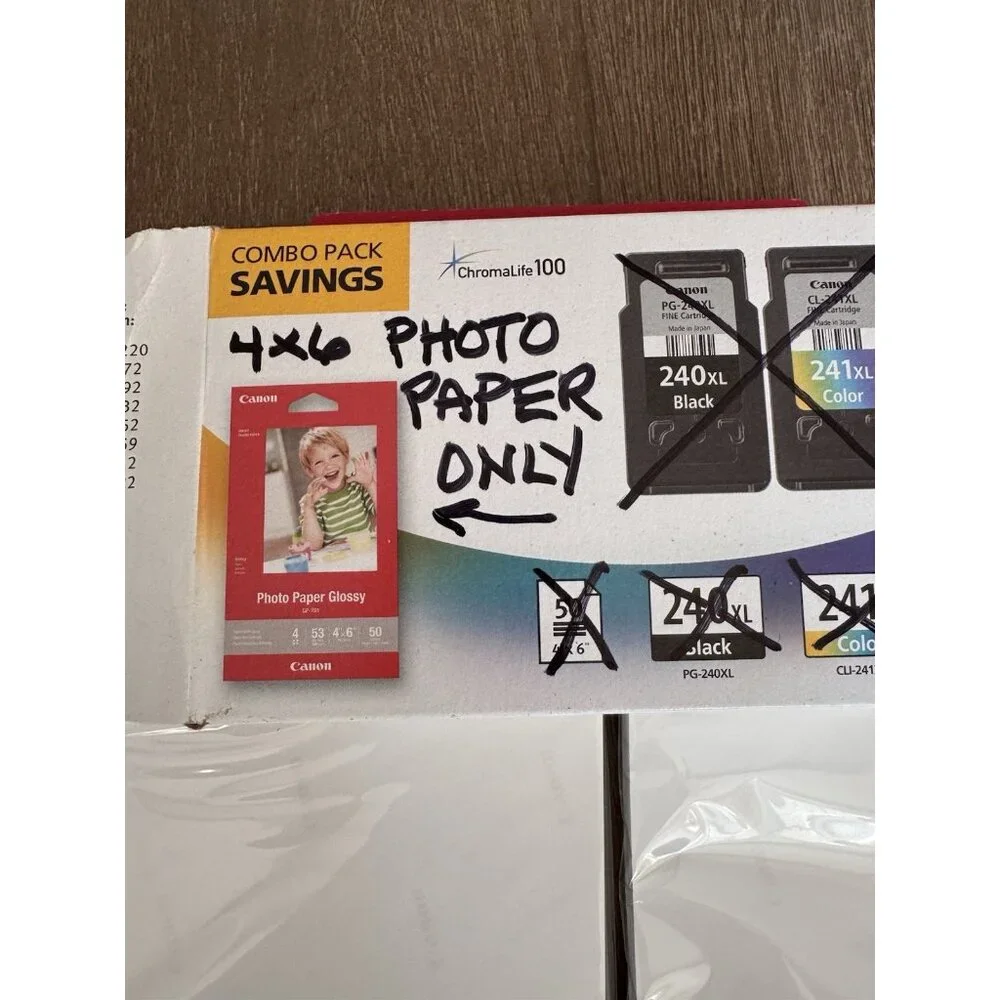 4” x 6” 50-Pack Canon Photo Paper Glossy, GP701 4x6-50 sheets New-Unopened Pack